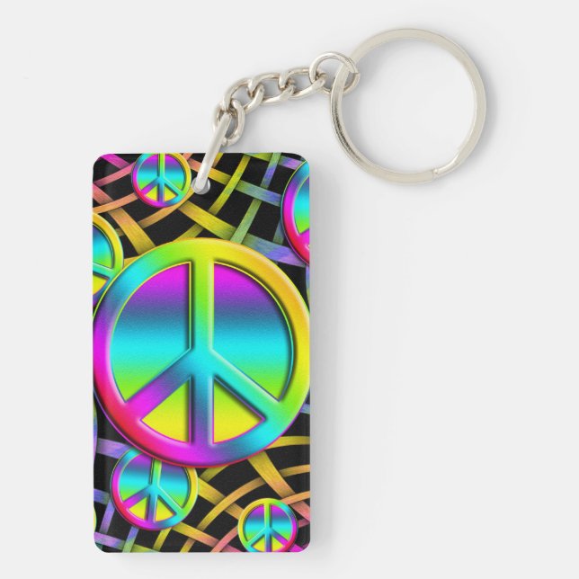 Llavero PAZ colorida (Atrás)