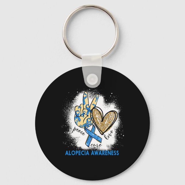 Llavero Paz Cure Alopecia Bleached Alopecia Conciencia (Anverso)