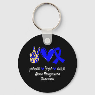 Llavero Paz Cure Ataxia Telangiectasia Cinta Azul
