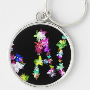 Llavero "PAZ" en Impresión de Arte de Flores