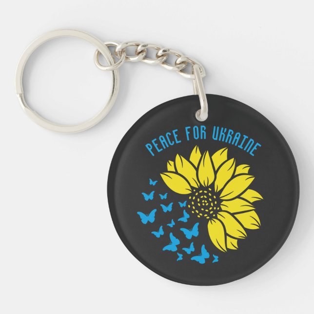 Llavero Paz para Ucrania Acrílico Keychain (Frente)