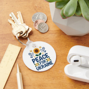 Llavero Paz para Ucrania arte popular de piano
