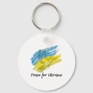 Llavero Paz por Ucrania Solidaridad Paz Corazón Ucraniano