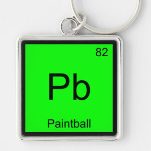 Llavero Pb - Símbolo de elemento de química de pinturas Te