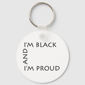 Llavero PBI - Negro y Orgulloso Keychain - Blanco