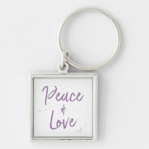 Llavero PEACE-and-Love-Purple