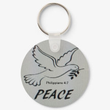 Peace Dove Key Chain with scripture