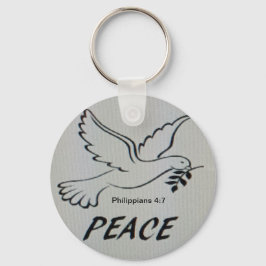 Llavero Peace Dove Key Chain with scripture
