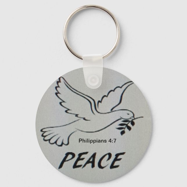 Llavero Peace Dove Key Chain with scripture (Anverso)