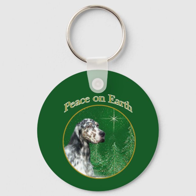 Llavero Peace English Setter (Anverso)