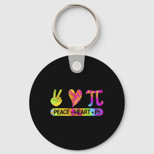Llavero Peace Heart Pi Day Tie Dye Mathematics Science Mat