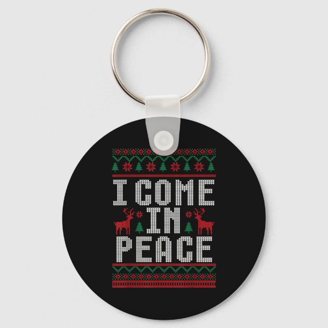 Llavero Peace I Come In Peace Couple Matching Ugly Christm (Anverso)