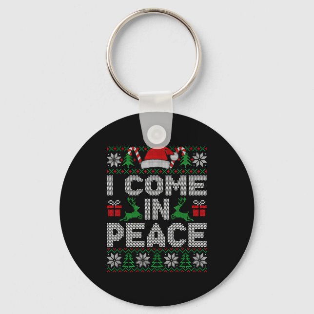 Llavero Peace I Come In Peace Couple Matching Ugly Christm (Anverso)