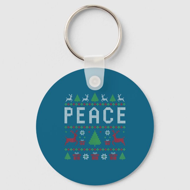Llavero Peace I Come In Peace Couple Matching Ugly Christm (Anverso)