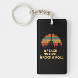 Llavero Peace Love and Rock N Roll
