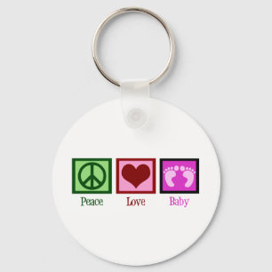 Llavero Peace Love Baby