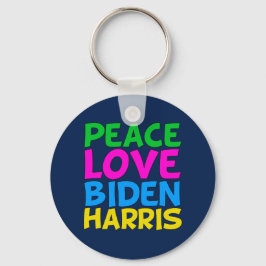 Llavero Peace Love Biden Harris
