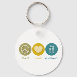 Llavero Peace Love Biochemistry