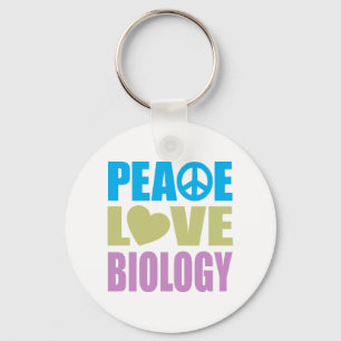 Llavero Peace Love Biology