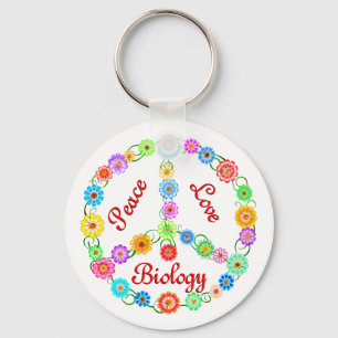 Llavero Peace Love Biology
