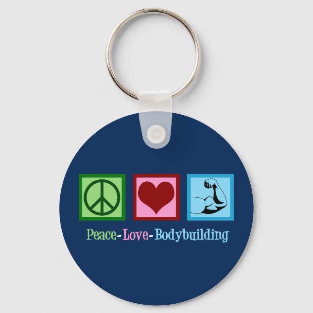 Llavero Peace Love Bodybuilding (Anverso)