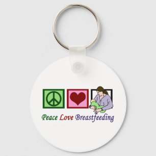 Llavero Peace Love Breastfeeding