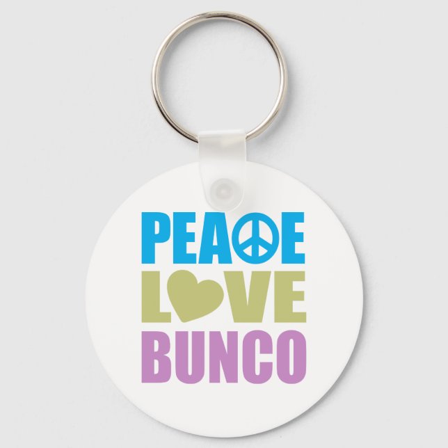 Llavero Peace Love Bunco (Anverso)
