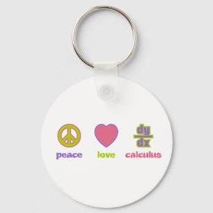 Llavero Peace, Love & Calculus Keychain