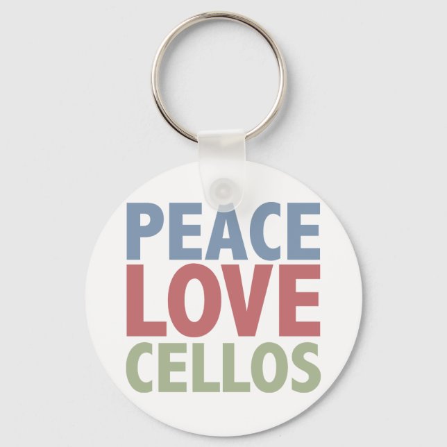 Llavero Peace Love Cellos (Anverso)