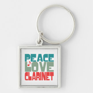 Llavero Peace Love Clarinet