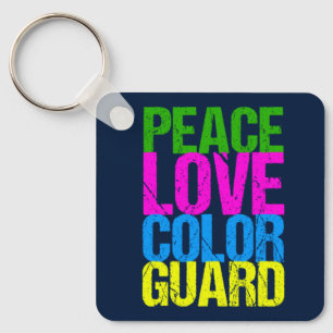 Llavero Peace Love Color Guard