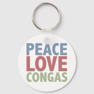 Llavero Peace Love Congas