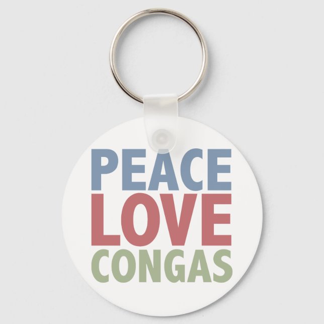 Llavero Peace Love Congas (Anverso)