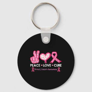 Llavero Peace Love Cure Breve Cancer Awareness Surv