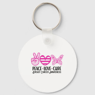 Llavero Peace Love Cure Breve Cancer Awareness Warrior Pi