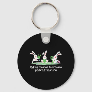 Llavero Peace Love Cure Green Ribbon Kidney Disease Awaren