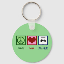 Llavero Peace Love Disk Golf