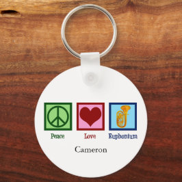 Llavero Peace Love Euphonium Cute Personalizado