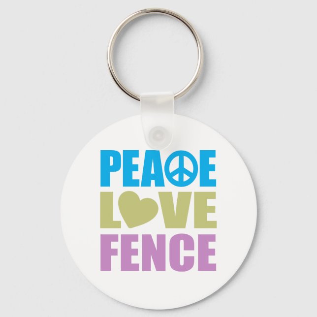 Llavero Peace Love Fence (Anverso)