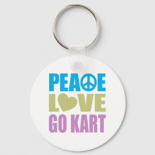 Llavero Peace Love Go Kart