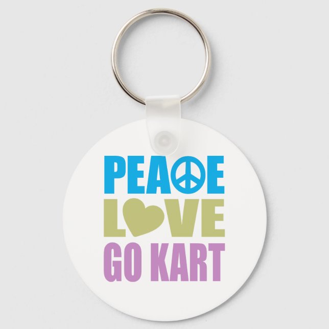 Llavero Peace Love Go Kart (Anverso)