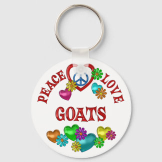 Llavero Peace Love Goats