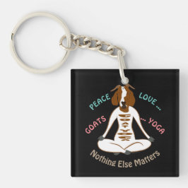 Llavero PEACE LOVE GOATS YOGA | GetYerGoat™