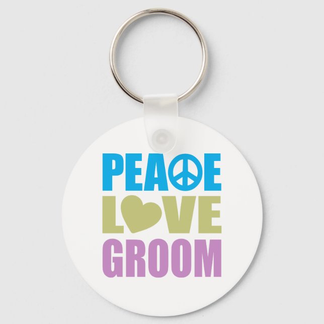Llavero Peace Love Groom (Anverso)