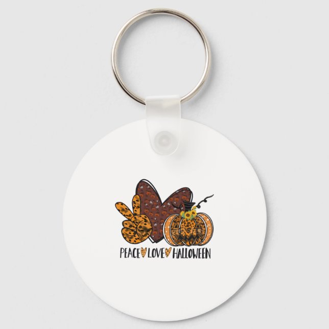 Llavero Peace love Halloween (Anverso)
