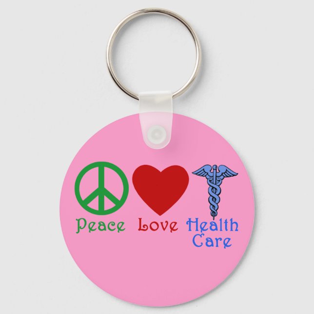 Llavero Peace Love Healthcare (Anverso)