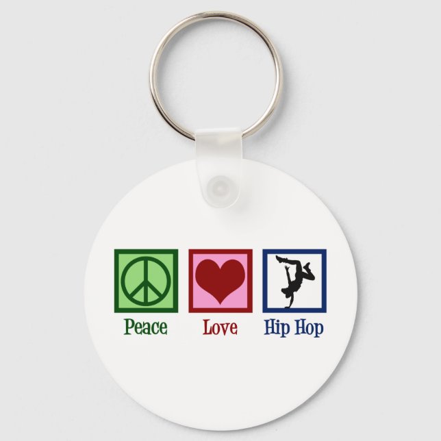 Llavero Peace Love Hip Hop (Anverso)