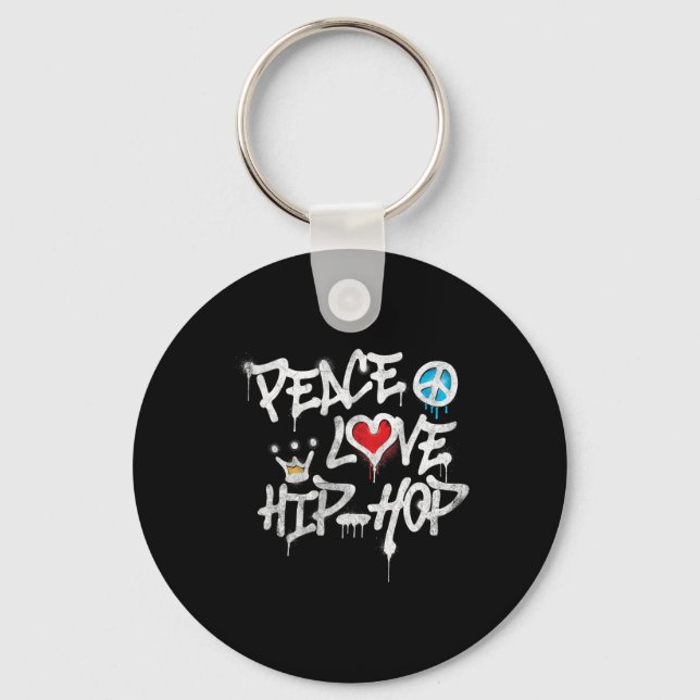 Llavero Peace Love Hip Hop Dance (Anverso)