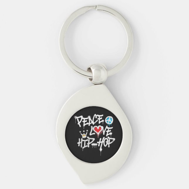 Llavero Peace Love Hip Hop Dance (Anverso)