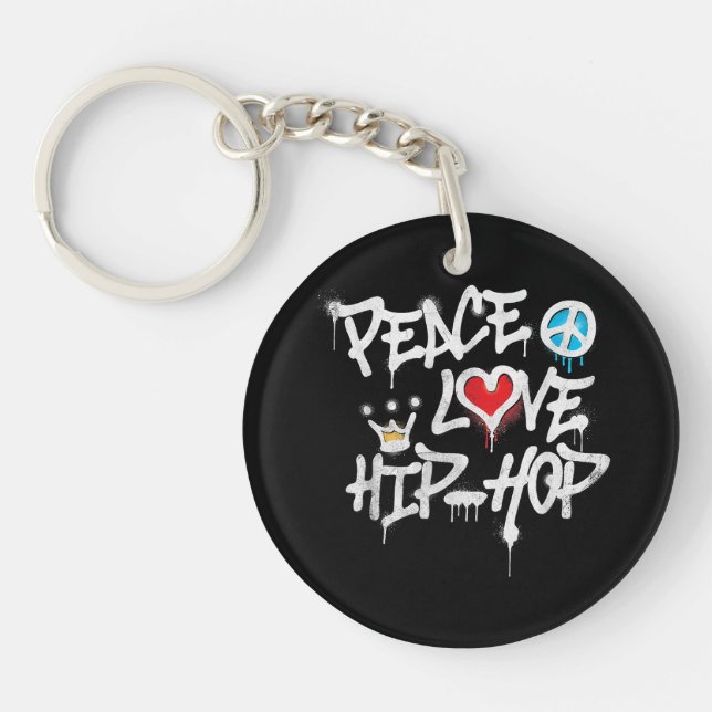 Llavero Peace Love Hip Hop Dance (Frente)